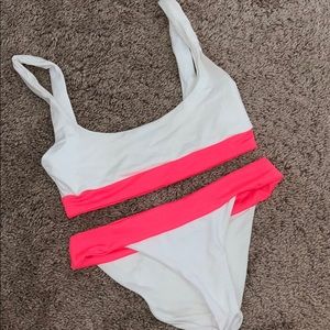 L*SPACE miller blocked bikini top and bottom